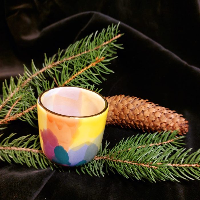 Cup without handle 'Colours of Mediterranean'' gold, S, No. 2502
