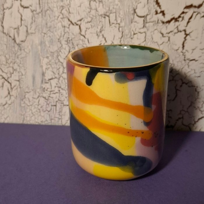 Cup without handle 'Colours of Mediterranean'' gold, M, No. 2504